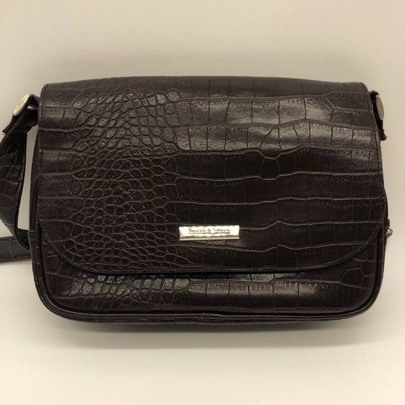 Frankie & Johnny purse/bag,alligator look,14” drop - Picture 1 of 12
